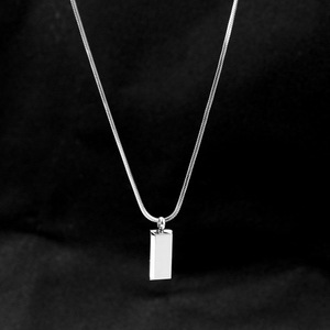 Hot Selling Minimalist Exquisite <b>Titanium</b> Steel Square Brick Pendant Necklace Personalized Unisex's Necklaces Fashion Jewelry - Product Image 4