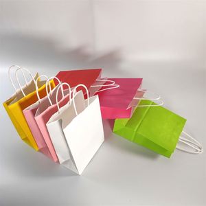 KUAIMA 15*8*21cm 500 Unidades Bolsas de Regalo de Papel Kraft Marrón Medianas con Asas, Ideales para Compras, Fiestas y Mercancía - Product Image 1