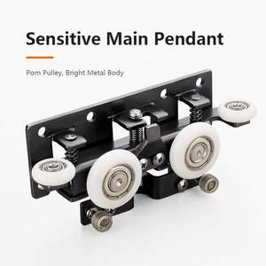 Herrajes Ocultos WEKIS para Puertas Correderas Tipo Granero con Mecanismo de Cierre Suave, Kit de Herrajes Invisibles de Doble Acción sin Rieles - Product Image 4