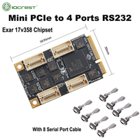Carte série RS232 M.2 intégrée à 8 ports, carte d'extension industrielle M2 B+M Key DB9, adaptateur PCIe EXAR XR17V358, 15Mbps, 16550