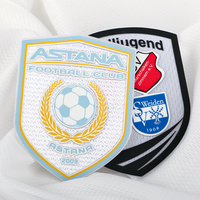 Usine directe 3D Silicone Tatami maillot de football Patch thermocollant patchs tissés vêtements vêtements Sport Badges Logos