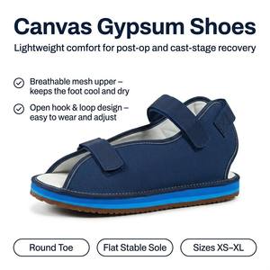 Sandalias Ortopédicas de Lona Médica al por Mayor con Malla Transpirable, Velcro, EVA, TPR, Antideslizantes para Recuperación de <span class=keywords><strong>Juanetes</strong></span> y Fracturas - Product Image 1