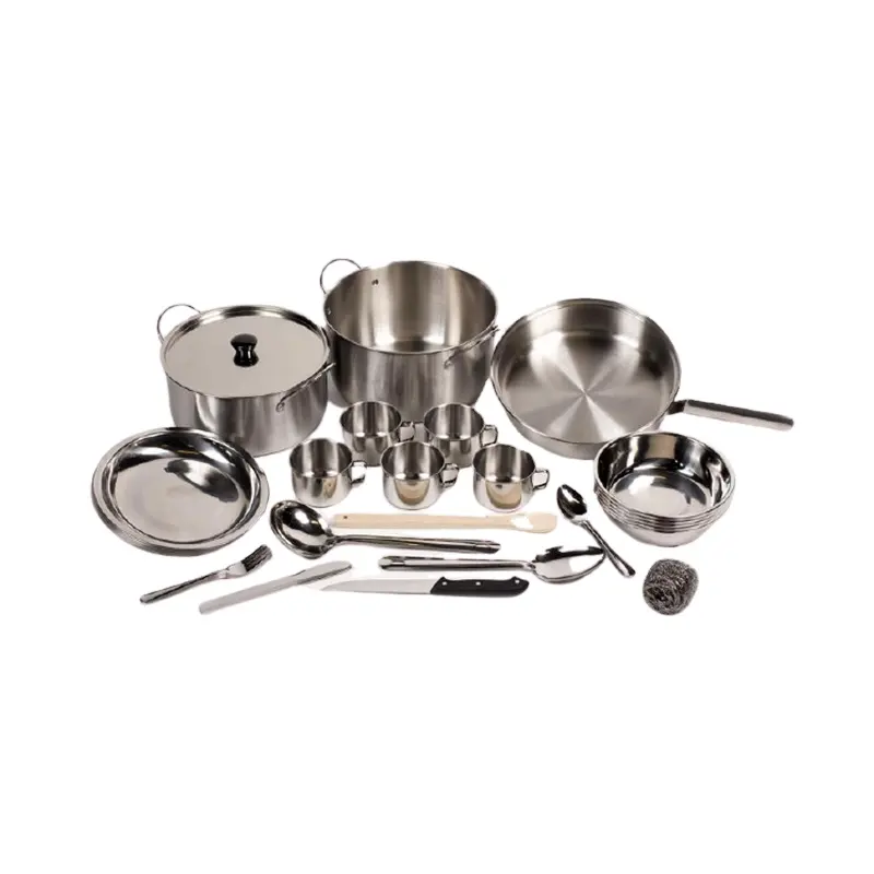 Set Peralatan Masak Dapur Stainless Steel, Panci Masak Perlengkapan Dapur