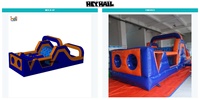 Parcours d'obstacles gonflable personnalisé pour activités de team building, jeux d'enfants en plein air, château gonflable pour enfants et événements