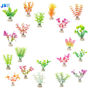 Décoration d'aquarium en résine colorée avec de petites plantes artificielles en sachets - Product Image 1