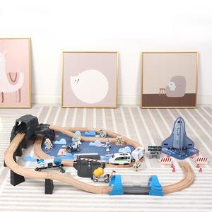 Juego de Vías de Tren de Madera, Juguete de Tren Eléctrico de Madera para Niños, Venta Exitosa - Product Image 6