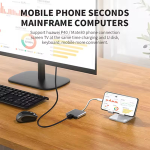 Docking Station <span class=keywords><strong>a</strong></span> 3 Porte USB-C 3.1 <span class=keywords><strong>a</strong></span> USB 3.0 PD HDTV HD 4K Hub USB Tipo C 3 in 1 per Laptop e Telefono <span class=keywords><strong>a</strong></span> Prezzo di Fabbrica - Product Image 6