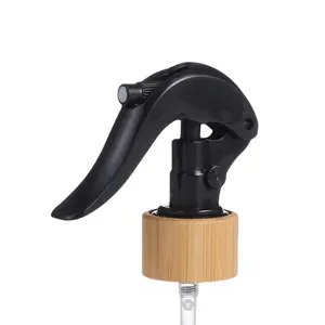 Zwart Plastic 24Mm 28Mm Mini Trigger Spray Bamboe Spuitbusfles Trigger Sproeier Voor Persoonlijke Verzorging Fles