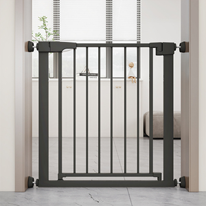 Barrière de sécurité pour animaux de compagnie extra large à fermeture automatique, 29,7\"-46\", facile à franchir, barrière d'<span class=keywords><strong>escalier</strong></span>, 30\" de haut, noire, barrière pour chiens et bébés, <span class=keywords><strong>porte</strong></span> pressurisée - Product Image 1