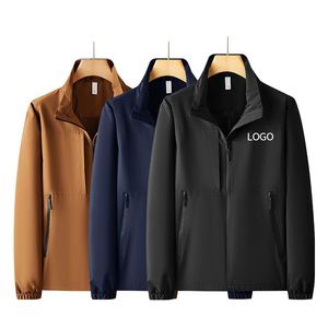 Veste de sport pour homme et femme avec logo personnalisé, coupe-vent, imperméable, avec poches zippées, logo, 100% polyester, vêtements d'extérieur pour l'hiver - Product Image 4