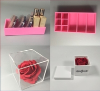 Boîte à bonbons en acrylique transparente faite à la main avec couvercle coulissant, vitrine en plexiglas personnalisée, boîte de présentation en acrylique pour aliments, base en plastique