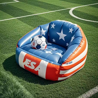 Fauteuil gonflable pour l'intérieur et l'extérieur, idéal pour la salle de sport, le camping, le bureau, les fêtes, les pique-niques et les voyages