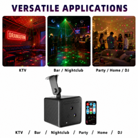 Lampu Pesta Mini Laser Merah Hijau IR Remote Sound Active Music Sync Ceiling Mount KTV Bar Rumah Pernikahan Klub DJ