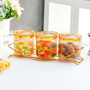 Récipient de stockage de céréales scellé de qualité alimentaire, pot de cuisine en plastique, pot à épices rond de taille moyenne, résistant à l'humidité, pour fruits secs - Product Image 3