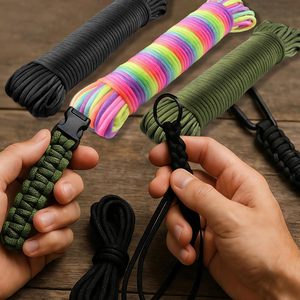 Cordon en paracorde de nylon de 30 mètres, 7 brins, type III, cordon de parachute de 4 mm, cordon 550, toutes saisons, camping en plein air, bracelets de survie, bricolage - Product Image 5