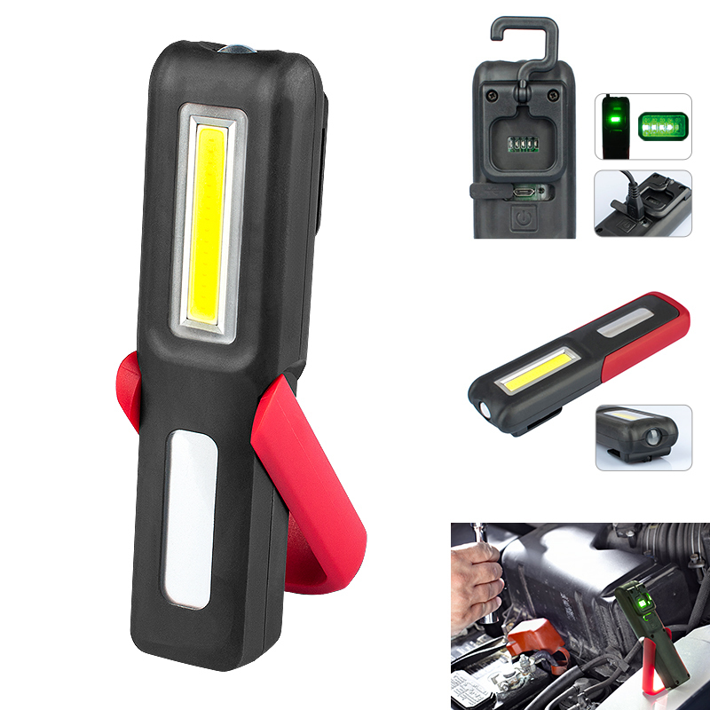 Hot Sale Rechargeable Work Light with Hook and 180 Degree Rotatable Bracket with Magnet Base Work Flashlight for Work Shop