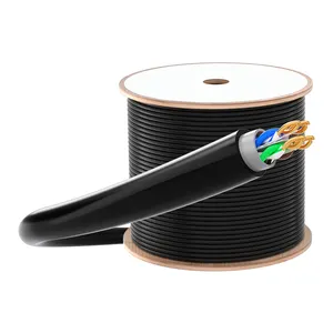 SIPU good price 305m 1000ft cat5e 4pr 24awg waterproof outdoor network cable high speed cat5e ftp lan cable