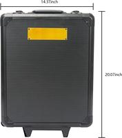 Valise à roulettes en aluminium Peaktop, ensemble d'outils portables et amovibles, 4 couches d'outils, comprend des roues et une serrure