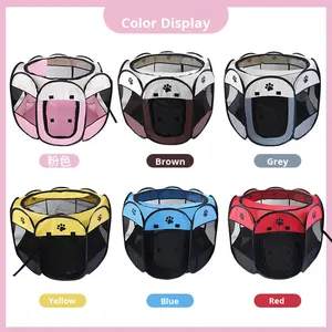 Evcil Hayvanlar İçin Sekizgen Katlanabilir Kulübe ve Çit, 600d Oxford Kumaş, Yıkanabilir, Çizilmeye Dayanıklı Köpek ve Kedi Doğum Kutusu, Zhejiang'da Üretilmiştir - Product Image 4