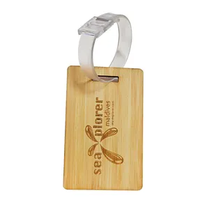 Factory Sample Customized Wooden Environmental Material Traveller's Baggage Card Hotel Luggage Wood Tag