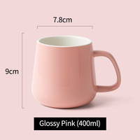 Tasse à thé/eau en porcelaine fine de 400 ml, style nordique simple, avec logo personnalisé, pour cadeau d'entreprise – Vente en gros