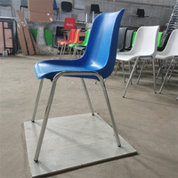 Chaises de bureau de jeu empilables en plastique et métal pour salle à manger bon marché, salle à manger événementielle d'étude bon marché, pour étudiant adulte, lycée