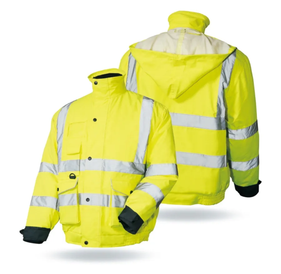 Hi VIS phản quang xây dựng Áo khoác ANSI lớp 3 máy bay ném bom an toàn làm việc áo khoác không thấm nước