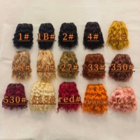Extensions de cheveux pour poupée Blythe DIY au prix le plus bas, cheveux de chèvre, trame 613 #   Cheveux bouclés colorés de type 20 cm, MOQ 1 PIÈCE, 100G