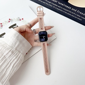 <span class=keywords><strong>Correa</strong></span> de cuero genuino suave a la moda para mujer con <span class=keywords><strong>eslabones</strong></span> de cadena de metal para <span class=keywords><strong>Apple</strong></span> <span class=keywords><strong>Watch</strong></span> WB0238S - Product Image 5