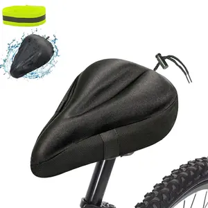 Women Men Soft Silicone Bicycle Saddle Pad Gel Bike Seat Cover Comfortable Exercise Bike Seat Cushion
