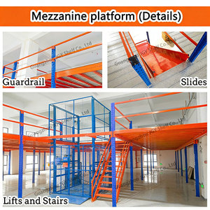 Estanterías Metálicas de Almacenamiento para Entrepiso OEM, Sistema de Almacenamiento de Múltiples Niveles con Escaleras para Entrepiso - Product Image 5