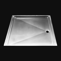 Fabricant chinois de plateaux de douche carrés en acier inoxydable antidérapants, imperméables, en surface solide, sur mesure, pour caravane