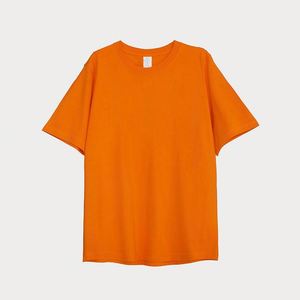 European Luxury Premium Men's T-Shirt 95% Cotton 5% Spandex Custom Plus Size Orange Elegant Business Formal T-Shirt Printing - Product Image 1