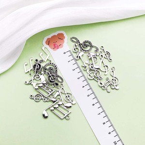 Antique Silver Alloy Musical <b>Note</b> Pendants Mixed Shapes For Earring Making DIY Jewelry Accessories Zinc Alloy Plated - Product Image 3