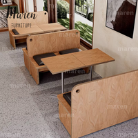 Canapé en cuir de style antique populaire pour café, espace lounge, table et chaises de restaurant occidental