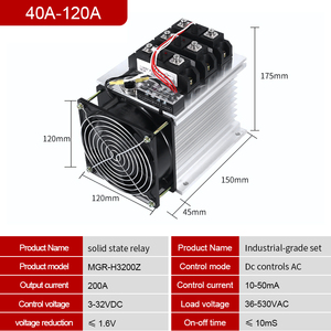 YHKJ Industrial Grade Solid State Relay Kit Three-phase Thyristor Module DC Control AC H3200ZE/H3150 - Product Image 3