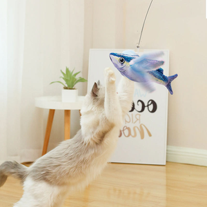 Nouveau jouet pour chat électrique battant son et secouant jouet de poisson en plastique pour chats poisson d'auto-Simulation avec ailes oscillantes jouet en peluche pour animaux de compagnie - Product Image 5