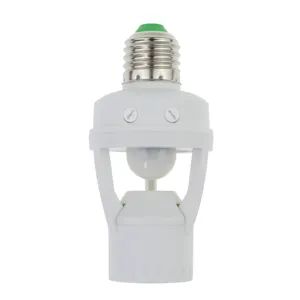 Sensor de movimento infravermelho e27, interruptor de suporte de lâmpada automático de led interruptor de controle de luz