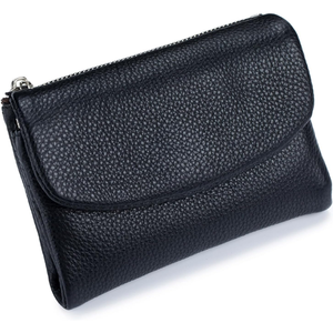 Premium Genuine Leather Women's <b>Wallet</b> Zipper Closure Short Compact Minimalist Daily <b>Wallet</b> - Product Image 3