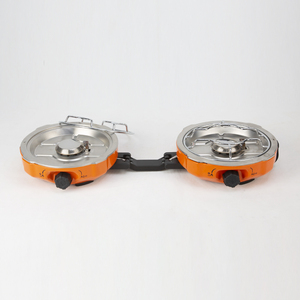 Réchaud à gaz manuel pliable léger en acier à 2 brûleurs, simple, coupe-vent, portable, pour le camping en plein air, compatible avec les bouteilles de <span class=keywords><strong>propane</strong></span> - Product Image 5