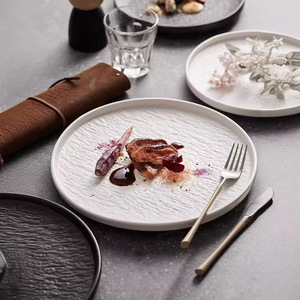 Plato de carne y ensalada japonés moderno de 8,5/10,5 pulgadas, platos de gres de <span class=keywords><strong>roca</strong></span> <span class=keywords><strong>occidental</strong></span>, platos de porcelana para uso doméstico y hotelero - Product Image 2