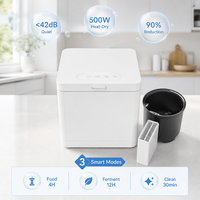 Composteur de déchets alimentaires à émissions zéro 2,5 L, machine de compostage électrique pour cuisine, entièrement automatique, séchage intérieur, sans odeur