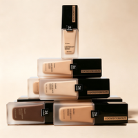 Fond de teint liquide végétalien SPF 50 couleurs, waterproof, mat, couvrance totale, correcteur pour peaux foncées, maquillage visage, marque privée
