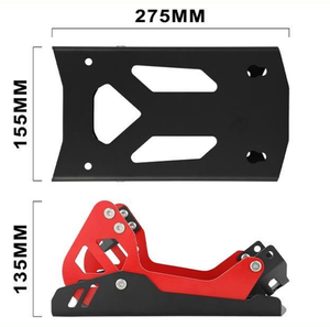 Soporte de Fijación de Rueda Delantera para Remolque de Motocicleta de Acero Rojo con Limitador de Estacionamiento de Neumáticos y Marco - Product Image 3