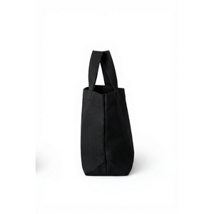 Custom Logo Printed Cotton Tote <b>Bag</b> Small Handle Shopping Canvas <b>Bag</b> <b>Medium</b> Size Daily Use Black Color <b>BAG</b> - Product Image 4