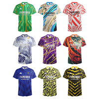 Maillot de football personnalisé pour homme, col rond, OEM, respirant, rétro, manches courtes, séchage rapide, anti-bactérien, imprimé par transfert thermique