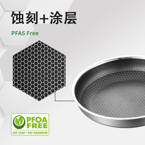 Sartén antiadherente General Chef Honeycomb de acero inoxidable 316, compatible con inducción, para cocinar bistecs - Product Image 3
