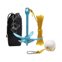 Ancre Grappin Pliable pour Kayaks Bateaux Canoës SUP Paddle Boards Jet Skis avec Sac de Transport – Accessoire Nautique Indispensable