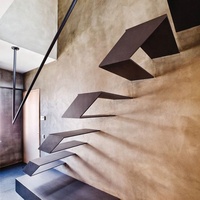 DAIYA Nouveauté Escalier Flottant Intérieur Moderne Escalier Droit Flottant en Marbre