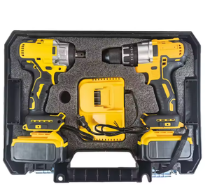 Perceuse <span class=keywords><strong>électrique</strong></span> <span class=keywords><strong>sans</strong></span> <span class=keywords><strong>fil</strong></span> à percussion pour usage domestique, <span class=keywords><strong>batterie</strong></span> lithium <span class=keywords><strong>18V</strong></span> 5.0Ah, moteur <span class=keywords><strong>sans</strong></span> balais, couple maximal 45 N.m, personnalisable OEM - Product Image 1